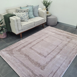 Costa Modern Textured Pink Taupe Rug
