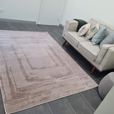 Costa Modern Textured Pink Taupe Rug