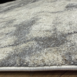Cresta Grey and Ivory Motion Curved Lines Abstract Rug