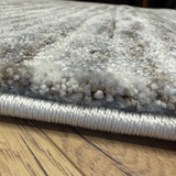 Cresta Ivory Grey Linear Textured Rug