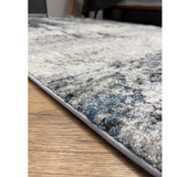 Cresta Black and Cream Blue Washed Abstract Rug