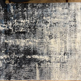 Cresta Black and Cream Blue Washed Abstract Rug