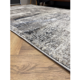 Cresta Beige Grey Block Pattern Abstract Rug