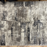 Cresta Beige Grey Block Pattern Abstract Rug