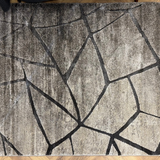 Cresta Grey Beige Modern Geometric Line Rug