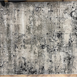 Cresta Ivory Grey Distressed Abstract Rug
