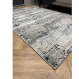 Cresta Ivory Grey Distressed Abstract Rug