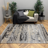 Cresta Grey Blue Marble Wash Contemporary Abstract Rug