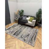 Cresta Grey Blue Marble Wash Contemporary Abstract Rug