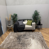 Cresta Beige Swirl Loop Lines Rug