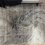 Cresta Beige Swirl Loop Lines Rug