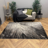 Cresta Charcoal Beige Contour Lines Rug