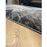Cresta Charcoal Beige Contour Lines Rug