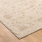 Del Warm Beige Distressed Traditional Rug