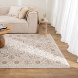 Del Ivory Floral Vine Rug