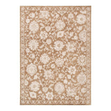 Del Toffee Distressed Border Rug
