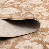 Del Toffee Distressed Border Rug