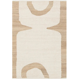 Isla Natural Ivory Rounded Geometric Wool Rug