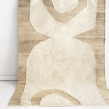 Isla Natural Ivory Rounded Geometric Wool Rug