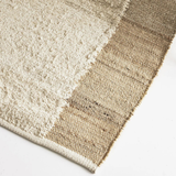 Isla Natural Ivory Rounded Geometric Wool Rug
