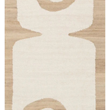 Isla Natural Ivory Rounded Geometric Wool Rug