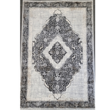 Diana Cream Black Medallion Transitional Rug