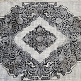 Diana Cream Black Medallion Transitional Rug
