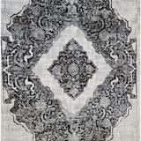 Diana Cream Black Medallion Transitional Rug