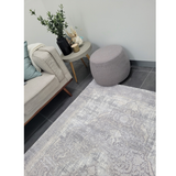 Diana Light Grey Medallion Transitional Rug
