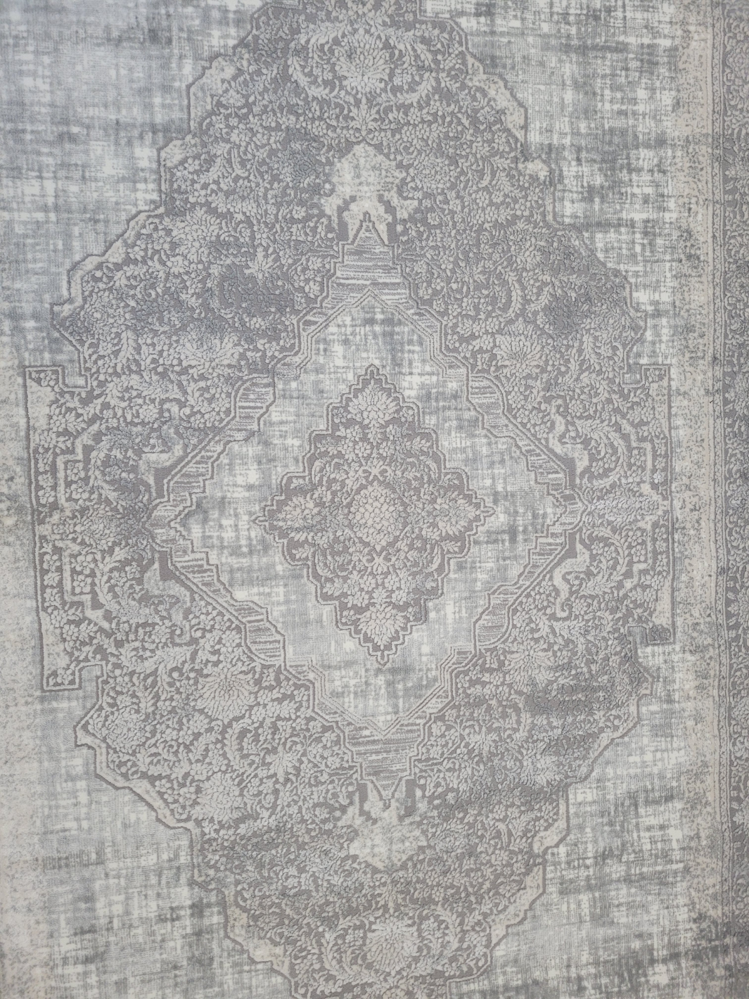 Diana Light Grey Medallion Transitional Rug