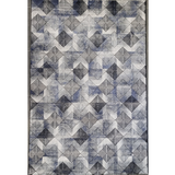 Diana Blue Black Chevron Geometric Modern Rug