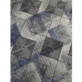 Diana Blue Black Chevron Geometric Modern Rug