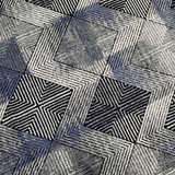 Diana Blue Black Chevron Geometric Modern Rug