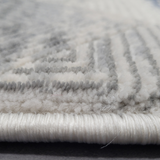 Diana Cream Blue Chevron Geometric Modern Rug