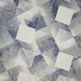 Diana Cream Blue Chevron Geometric Modern Rug