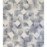 Diana Cream Blue Chevron Geometric Modern Rug