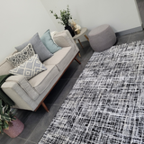 Diana Black Stripe Abstract Rug