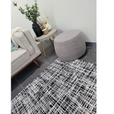 Diana Black Stripe Abstract Rug