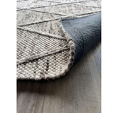 Darcy Diamond Ivory Stone Felted Wool Rug