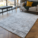 Diana Arc Lines Grey Cream Modern Rug