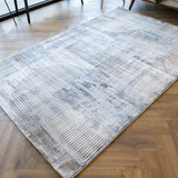 Diana Arc Lines Grey Cream Modern Rug