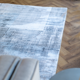 Diana Arc Lines Grey Cream Modern Rug