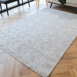 Diana Light Grey Angular Arrow Geometric Rug