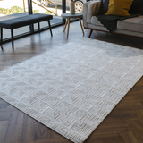 Diana Light Grey Angular Arrow Geometric Rug