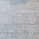 Diana Light Grey Arched Modern Textured Rug