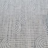 Diana Light Grey Arched Modern Textured Rug