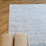 Diana Light Grey Arched Modern Textured Rug