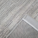 Diana Light Grey and Cream Distressed Geometric Lines Rug