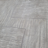 Diana Light Grey and Cream Distressed Geometric Lines Rug