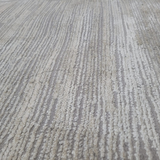 Diana Light Grey and Cream Distressed Geometric Lines Rug